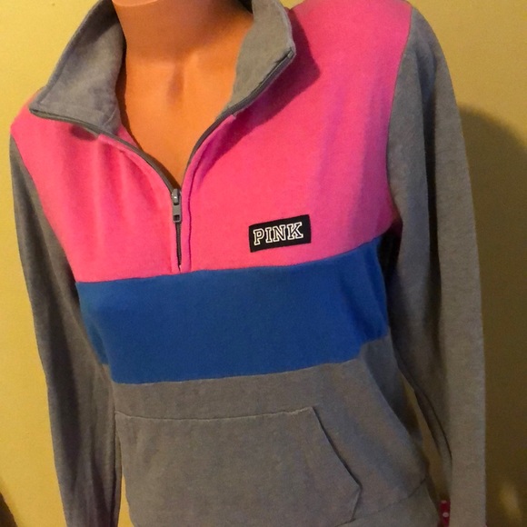 PINK VS Half Zip Sweatshirt Medium! - Picture 1 of 4
